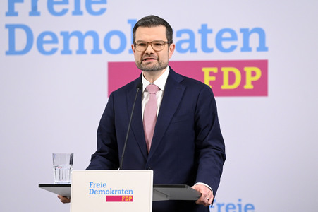 Presseskonferenz der FDP zur Vorstellung des neuen Generalsekretärs Marco Buschmann in Berlin