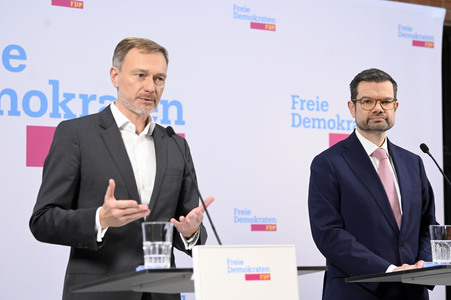 Presseskonferenz der FDP zur Vorstellung des neuen Generalsekretärs Marco Buschmann in Berlin