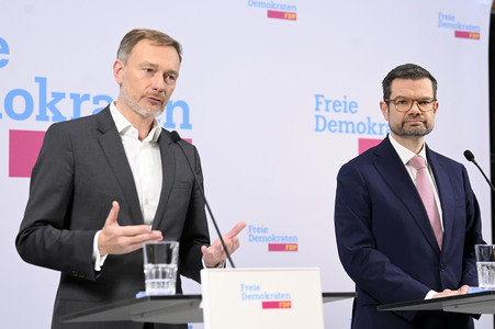Presseskonferenz der FDP zur Vorstellung des neuen Generalsekretärs Marco Buschmann in Berlin