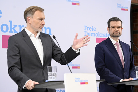 Presseskonferenz der FDP zur Vorstellung des neuen Generalsekretärs Marco Buschmann in Berlin
