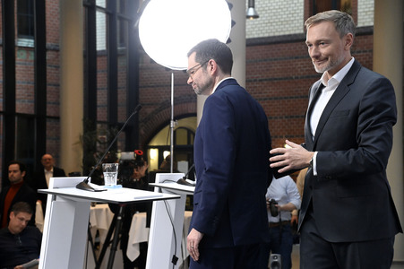 Presseskonferenz der FDP zur Vorstellung des neuen Generalsekretärs Marco Buschmann in Berlin