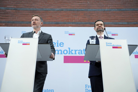 Presseskonferenz der FDP zur Vorstellung des neuen Generalsekretärs Marco Buschmann in Berlin