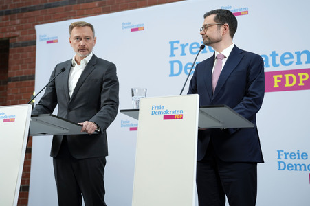 Presseskonferenz der FDP zur Vorstellung des neuen Generalsekretärs Marco Buschmann in Berlin