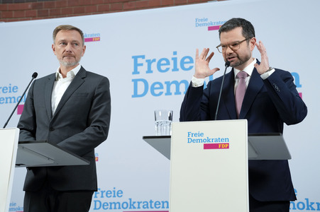 Presseskonferenz der FDP zur Vorstellung des neuen Generalsekretärs Marco Buschmann in Berlin