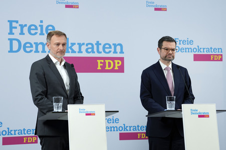 Presseskonferenz der FDP zur Vorstellung des neuen Generalsekretärs Marco Buschmann in Berlin