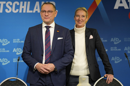 Pressekonferenz zur Präsentation des Kanzlerkandidaten der AfD für die Bundestagswahl 2025 in Berlin
