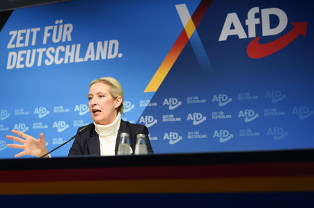 Pressekonferenz zur Präsentation des Kanzlerkandidaten der AfD für die Bundestagswahl 2025 in Berlin