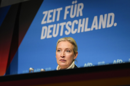 Pressekonferenz zur Präsentation des Kanzlerkandidaten der AfD für die Bundestagswahl 2025 in Berlin