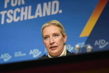 Pressekonferenz zur Präsentation des Kanzlerkandidaten der AfD für die Bundestagswahl 2025 in Berlin