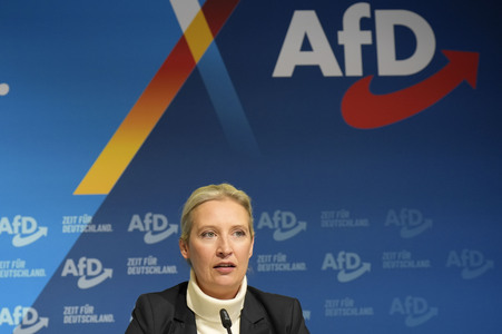 Pressekonferenz zur Präsentation des Kanzlerkandidaten der AfD für die Bundestagswahl 2025 in Berlin
