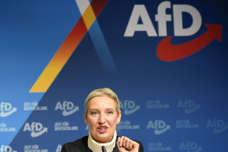 Pressekonferenz zur Präsentation des Kanzlerkandidaten der AfD für die Bundestagswahl 2025 in Berlin