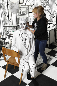 Black and White Christmas Bodypainting