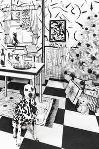 Black and White Christmas Bodypainting