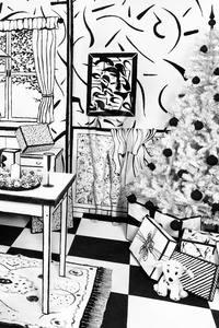 Black and White Christmas Bodypainting