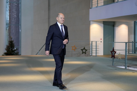 Statement von Bundeskanzler Olaf Scholz zu seinem Antrag zur Vertrauensfrage in Berlin