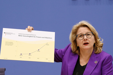 Bundespressekonferenz Vorstellung des 17. Entwicklungspolitischen Berichts der Bundesregierung in Berlin
