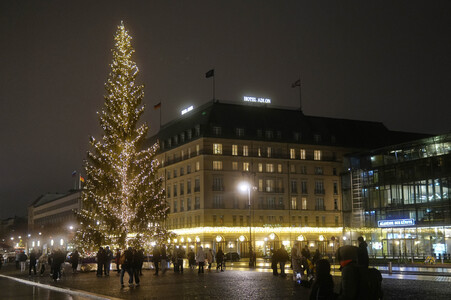 Weihnachtszeit am Pariser Platz in Berlin