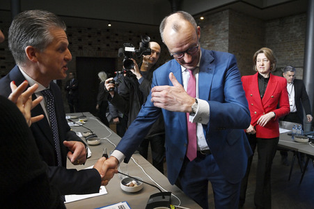 Gemeinsame Sitzung der Vorstände der CDU Deutschlands und der CSU Bayern in Berlin