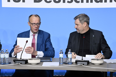 Gemeinsame Sitzung der Vorstände der CDU Deutschlands und der CSU Bayern in Berlin