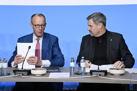 Gemeinsame Sitzung der Vorstände der CDU Deutschlands und der CSU Bayern in Berlin