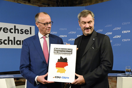 Gemeinsame Sitzung der Vorstände der CDU Deutschlands und der CSU Bayern in Berlin