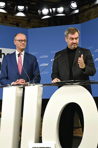 Gemeinsame Sitzung der Vorstände der CDU Deutschlands und der CSU Bayern in Berlin