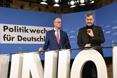 Gemeinsame Sitzung der Vorstände der CDU Deutschlands und der CSU Bayern in Berlin