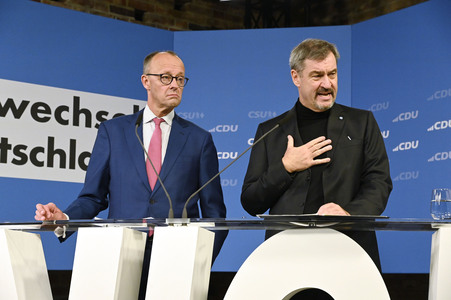 Gemeinsame Sitzung der Vorstände der CDU Deutschlands und der CSU Bayern in Berlin