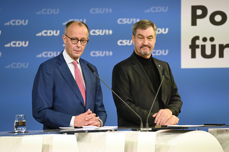 Gemeinsame Sitzung der Vorstände der CDU Deutschlands und der CSU Bayern in Berlin