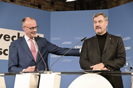 Gemeinsame Sitzung der Vorstände der CDU Deutschlands und der CSU Bayern in Berlin