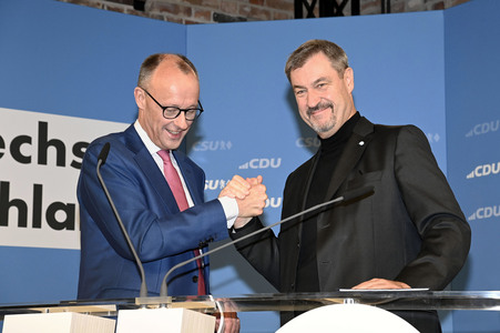 Gemeinsame Sitzung der Vorstände der CDU Deutschlands und der CSU Bayern in Berlin