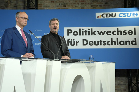 Gemeinsame Sitzung der Vorstände der CDU Deutschlands und der CSU Bayern in Berlin