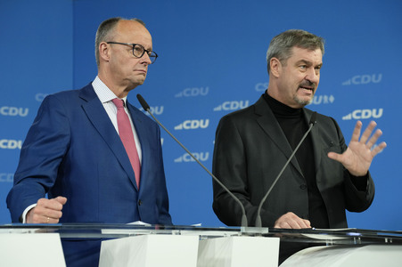 Gemeinsame Sitzung der Vorstände der CDU Deutschlands und der CSU Bayern in Berlin