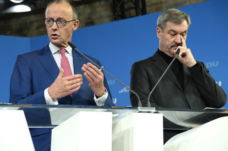 Gemeinsame Sitzung der Vorstände der CDU Deutschlands und der CSU Bayern in Berlin