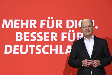 Pressekonferenz zum Beschluss des SPD-Wahlprogramms in Berlin