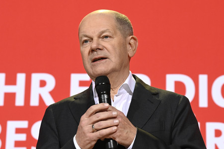 Pressekonferenz zum Beschluss des SPD-Wahlprogramms in Berlin