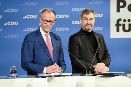 Gemeinsame Sitzung der Vorstände der CDU Deutschlands und der CSU Bayern in Berlin