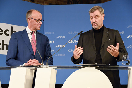 Gemeinsame Sitzung der Vorstände der CDU Deutschlands und der CSU Bayern in Berlin