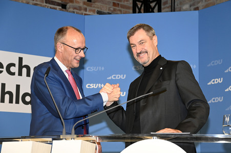 Gemeinsame Sitzung der Vorstände der CDU Deutschlands und der CSU Bayern in Berlin