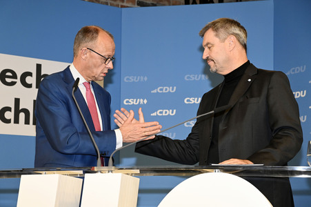 Gemeinsame Sitzung der Vorstände der CDU Deutschlands und der CSU Bayern in Berlin