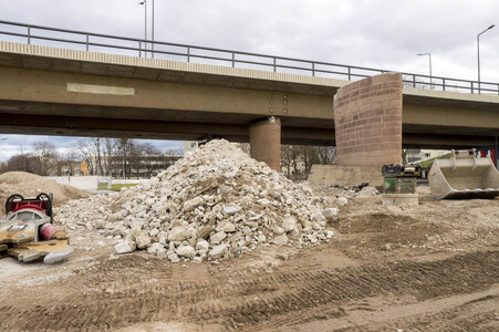 Abrissarbeiten an der Carolabrücke in Dresden