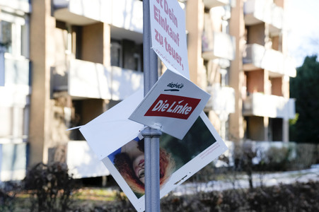 Wahlplakate zur Bundestagswahl 2025 in Berlin