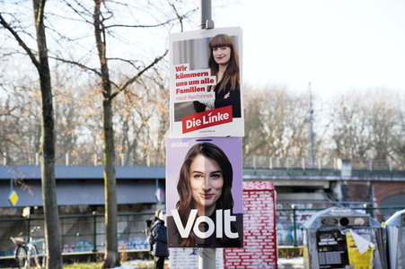 Wahlplakate zur Bundestagswahl 2025 in Berlin