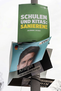 Wahlplakate zur Bundestagswahl 2025 in Berlin