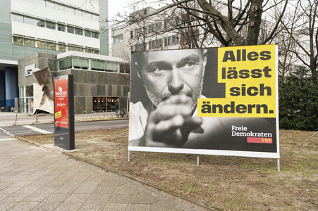 Wahlplakate zur Bundestagswahl 2025 in Berlin