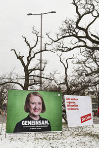 Wahlplakate zur Bundestagswahl 2025 in Berlin