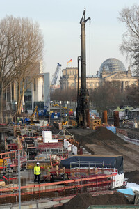 Baustelle zum Erweiterungsbau des Kanzleramtes in Berlin