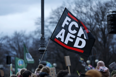 Demonstration gegen den Rechtsruck in Berlin