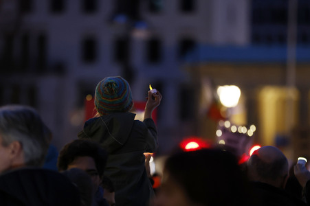 Demonstration gegen den Rechtsruck in Berlin
