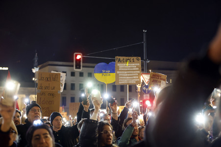 Demonstration gegen den Rechtsruck in Berlin